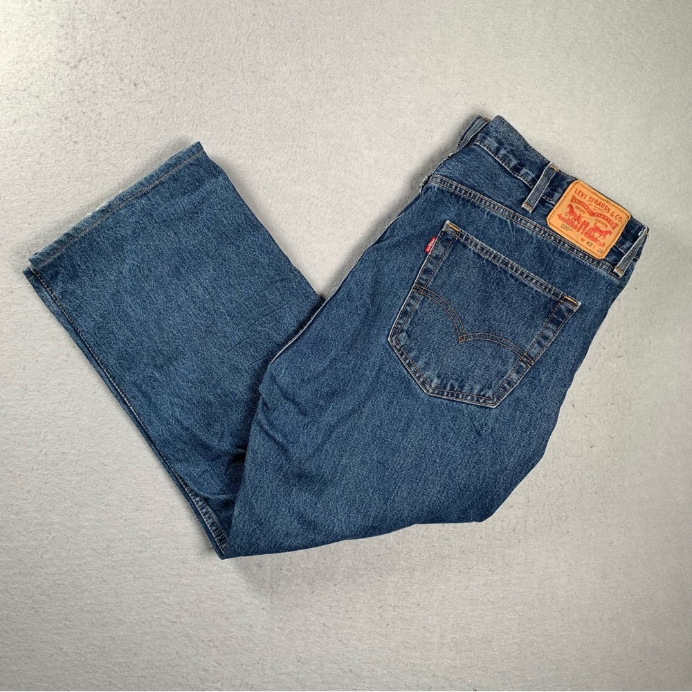 Levis 505 Jeans Mens 42x29 Blue Denim Straight Leg
